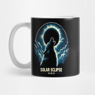 View Totality April 8 2024 Astronomy wolf Howls Solar Eclipse Mug